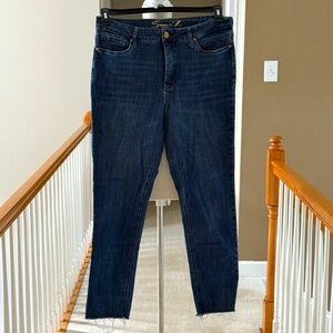 Seven7 Women's Plus High Rise Slim Straight Jeans, size 16
